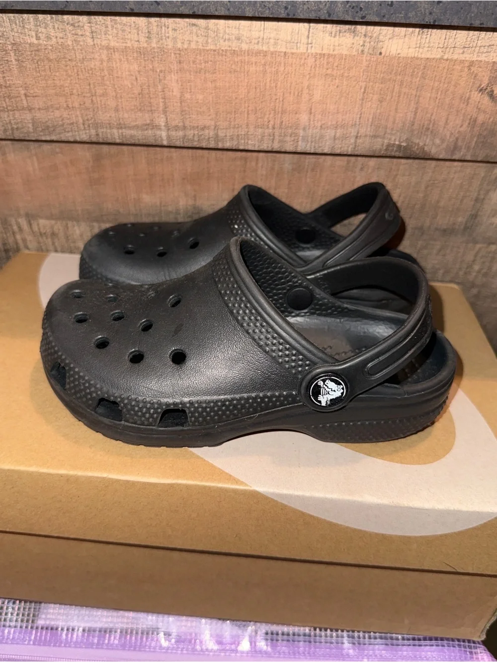 CROCS Kids Classic Black Clogs